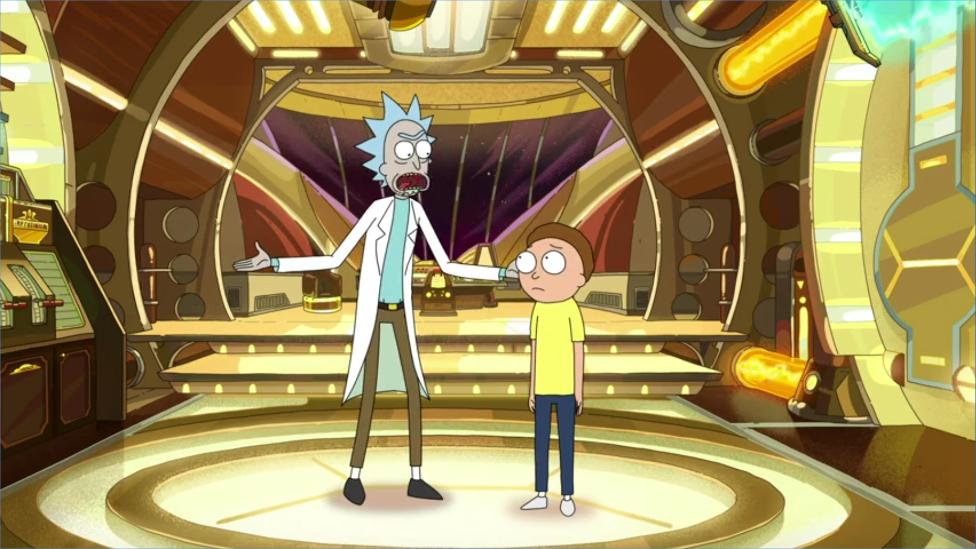 Rick and Morty from the infamous train episode Never Ricking Morty.