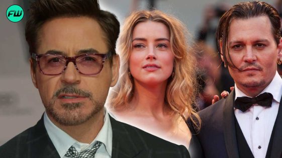 Robert Downey Jr Supporting Amber Heard