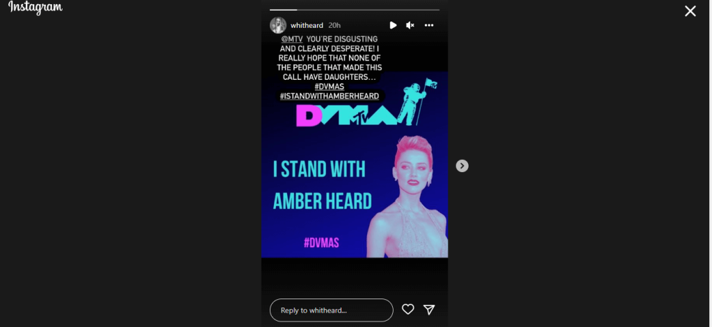 Amber Heard's sister Whitney Henriquez calls out MTV