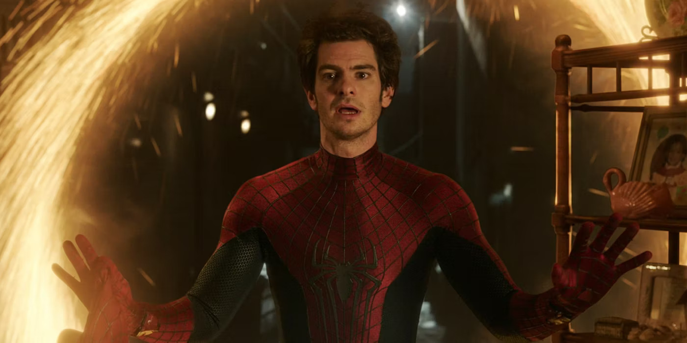 Andrew Garfield as Peter Parker in Spider-Man: No Way Home (2021).