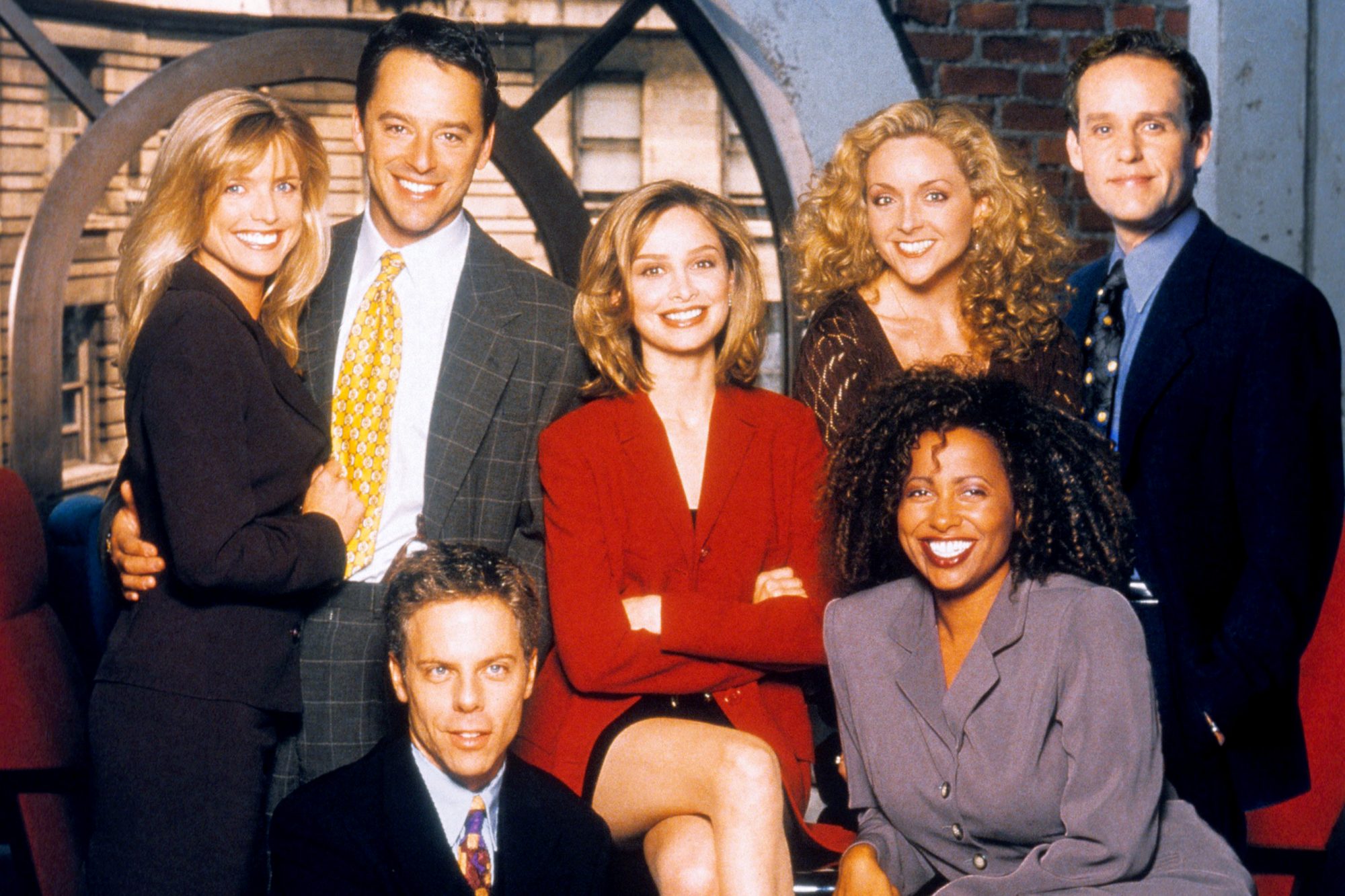 The main cast of Ally McBeal (1997-2002).