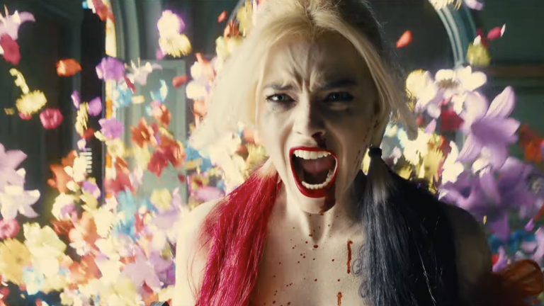 Margot Robbie as Harley Quinn in The Suicide Squad franchise.