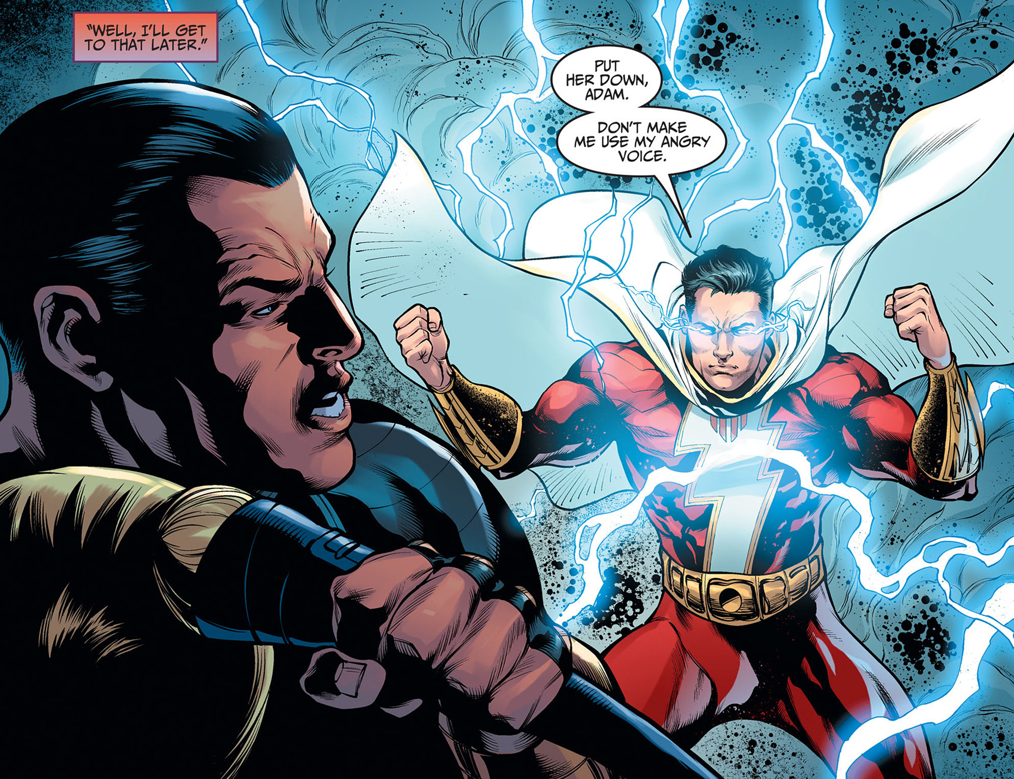 Black Adam vs Shazam in the comics