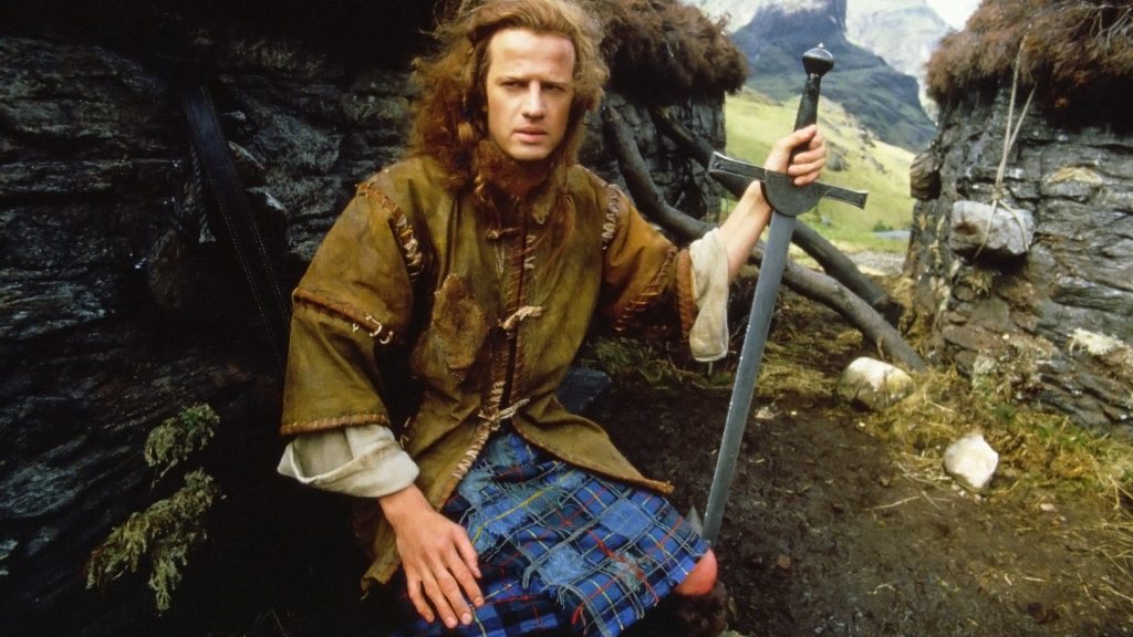 Christopher Lambert in a still from Highlander 