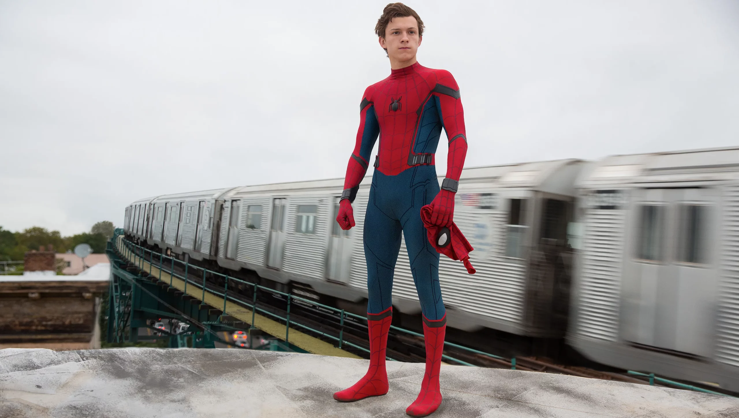 Tom Holland in a still from Spider-Man: Homecoming
