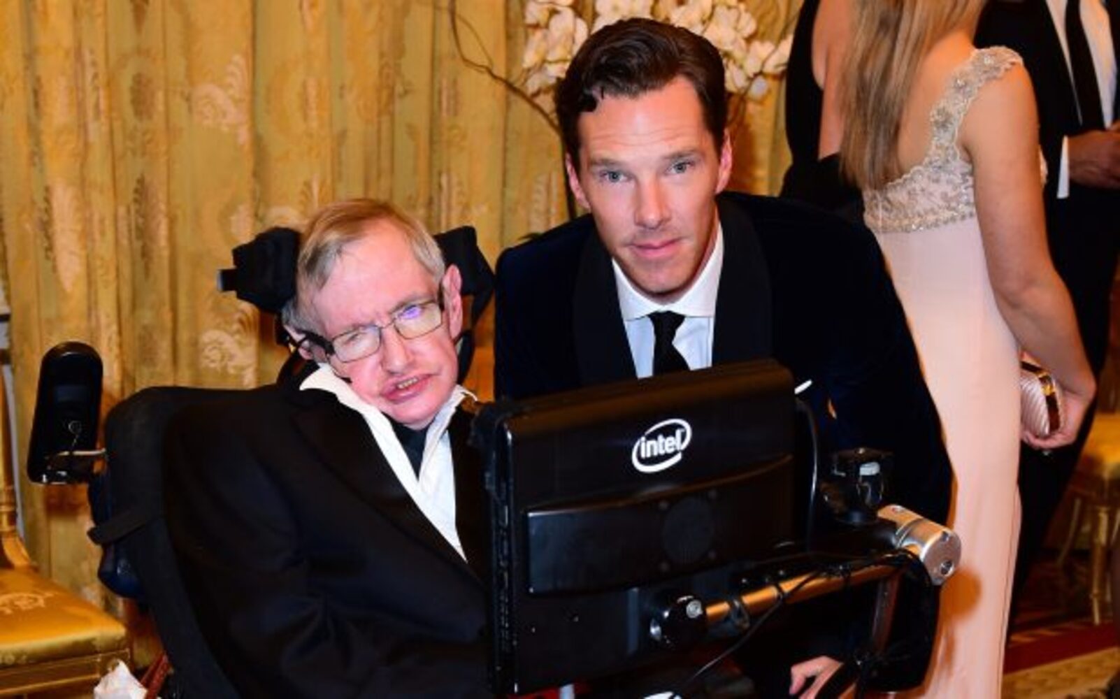 Benedict Cumberbatch with Stephen Hawking