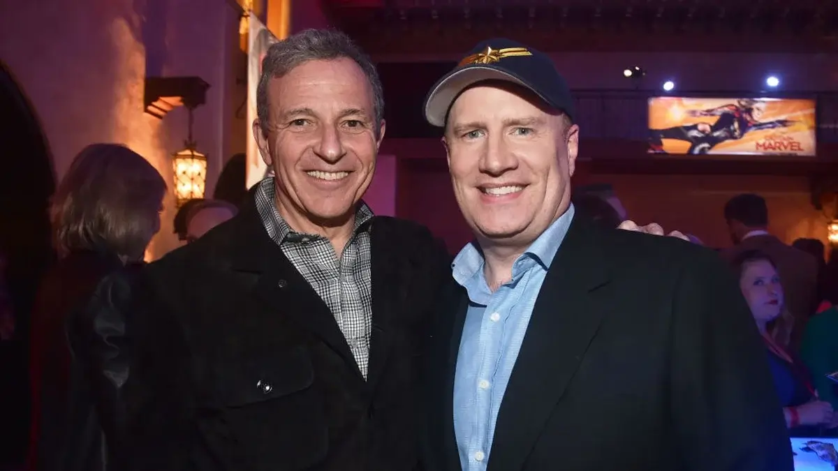 Kevin Feige with Bob Iger