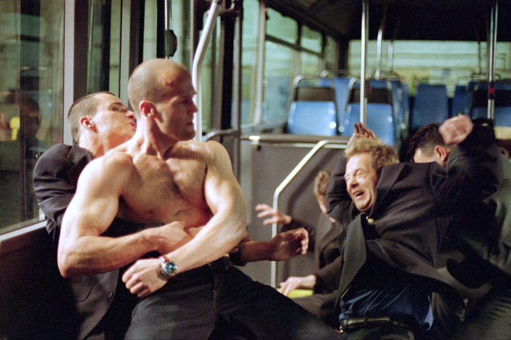 Jason Statham in a still from The Transporter