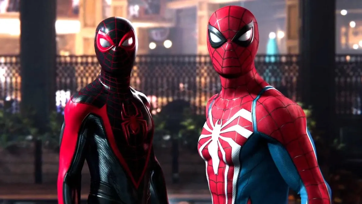 Peter Parker and Miles Morales in Marvel's Spider-Man 2