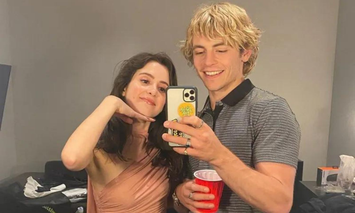 Ross Lynch along with his co-star from Austin and Ally