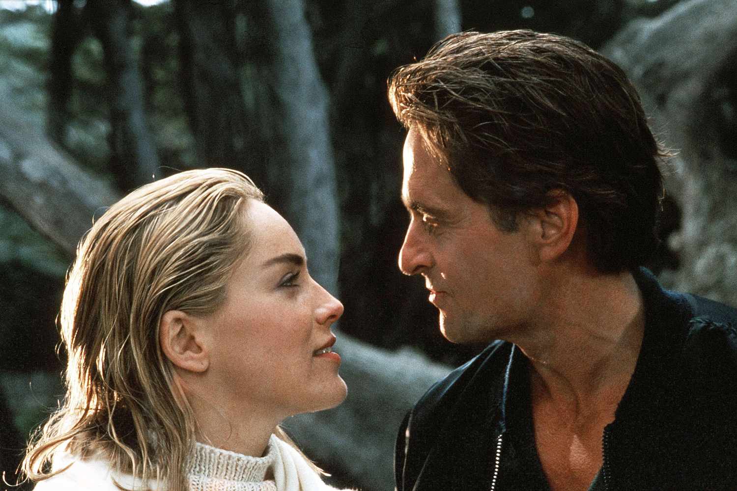 Michael Douglas and Sharon Stone in a still from Basic Instinct