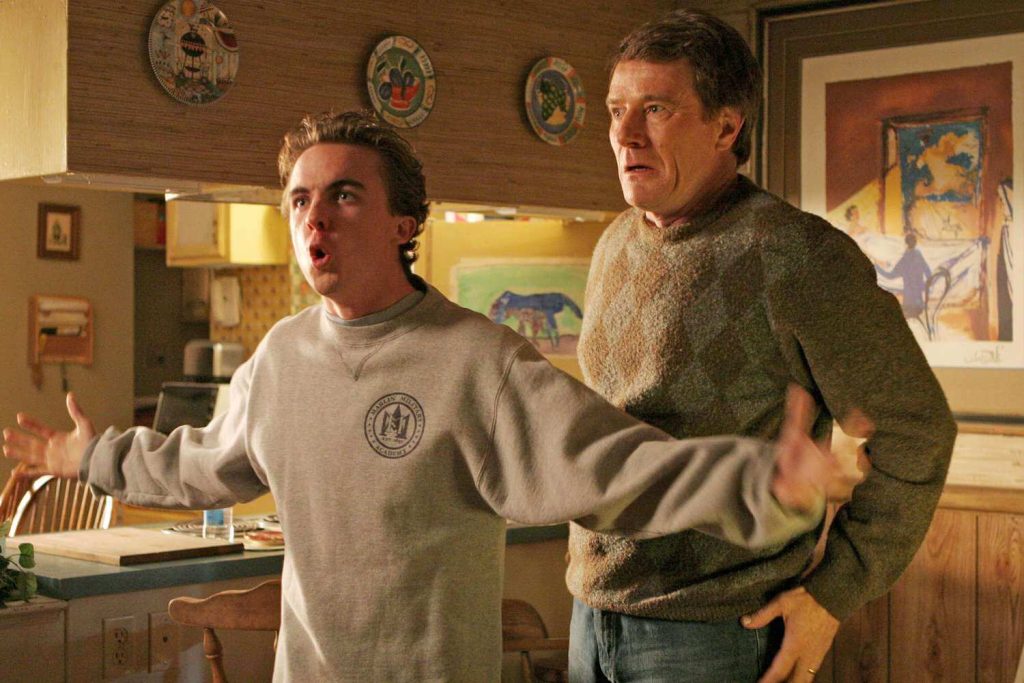 Franke Muniz and Bryan Cranston in a still from Malcolm in the Middle
