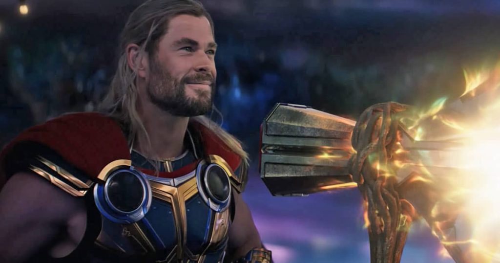 Chris Hemsworth in a still from Thor: Love And Thunder