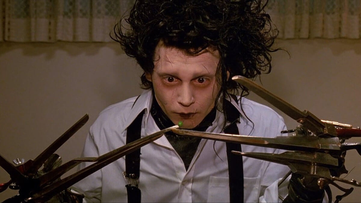 Johnny Depp in a still from Edward Scissorhands (1990)