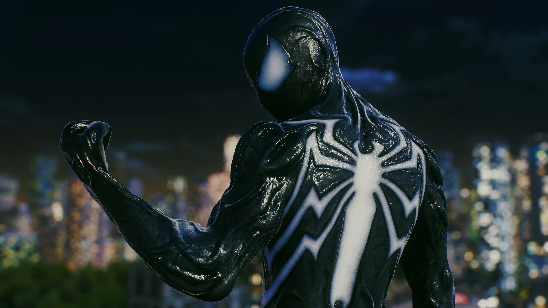 Peter Parker in Black Symbiote suit in Spider-Man 2