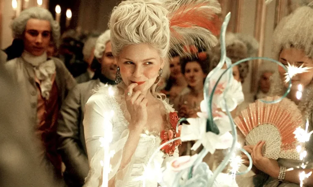 Kirsten Dunst in and as Marie Antoinette