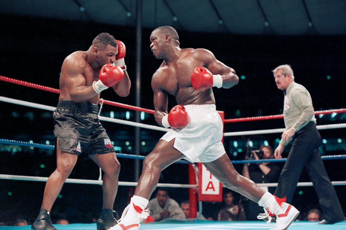 Mike Tyson and Buster Douglas