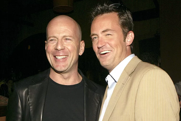 Matthew Perry with Bruce Willis