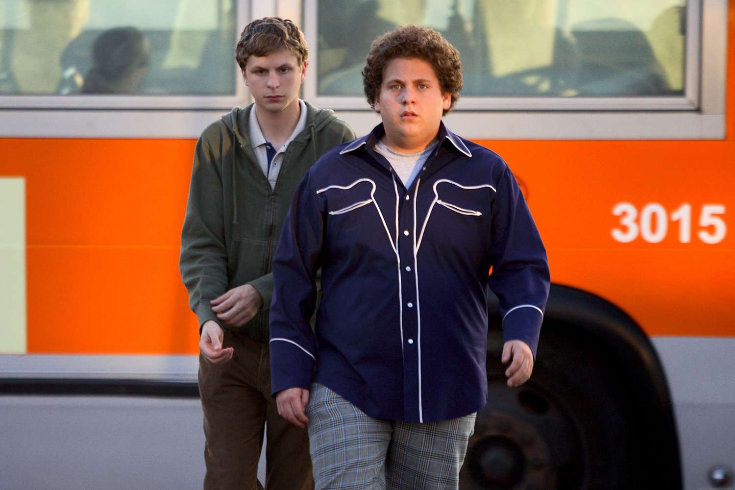 Michael Cera and Jonah Hill in Superbad