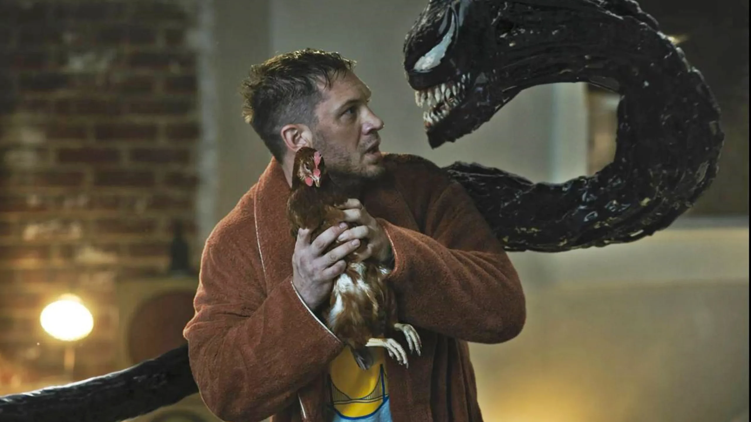 Tom Hardy as Eddie Brock in a still from Venom: Let There Be Carnage