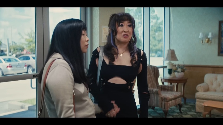 Awkwafina and Sandra Oh in Hulu’s “Quiz Lady”