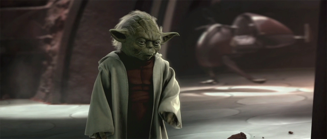 Yoda in Attack of the Clones