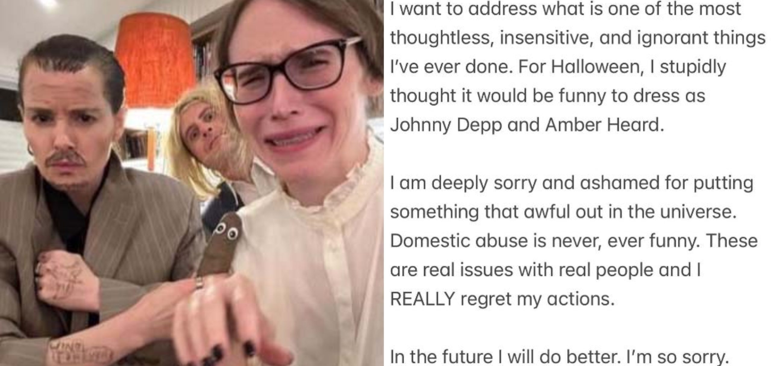 Emily Hampshire apology