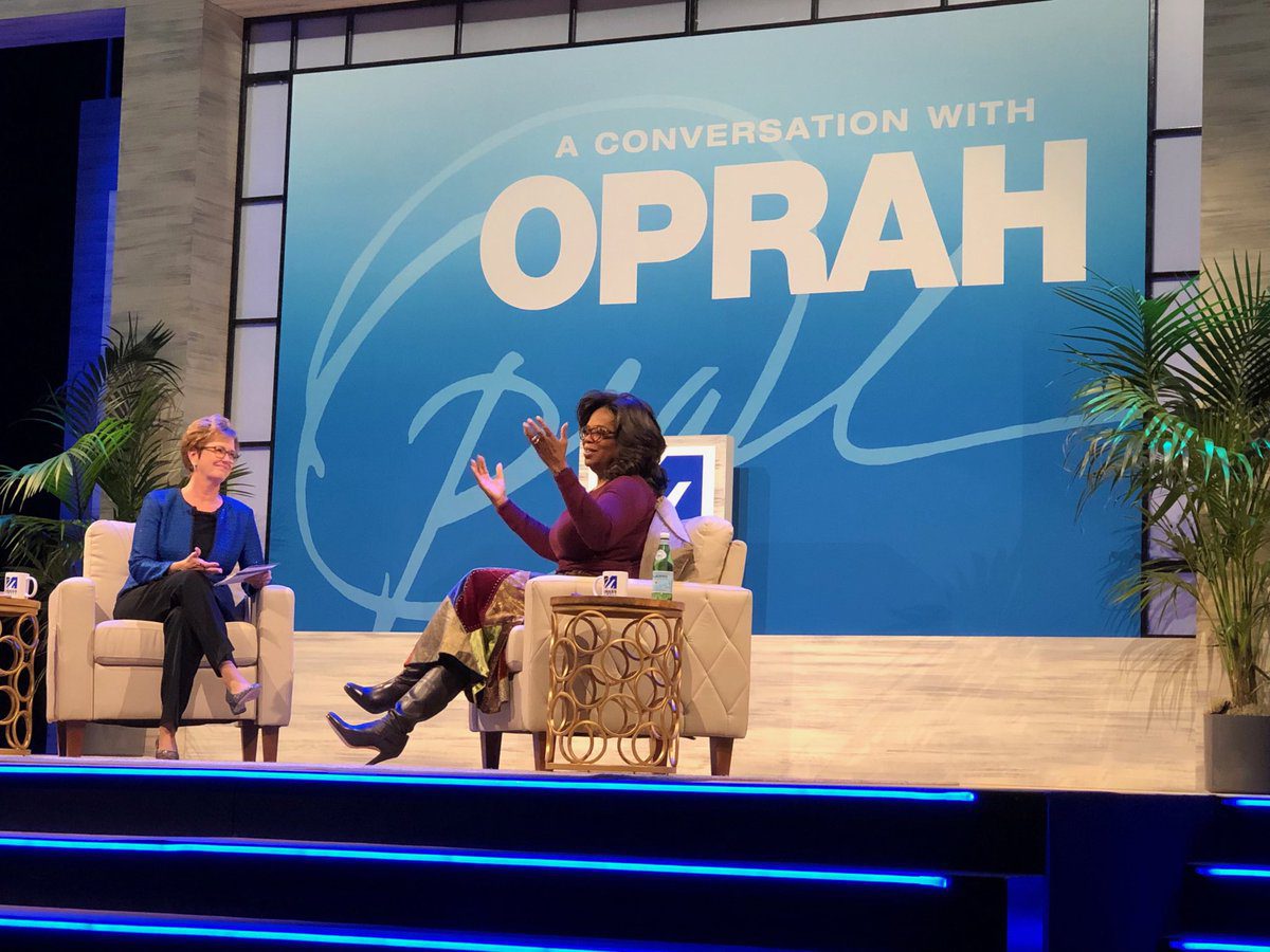 Oprah Winfrey talking on her show