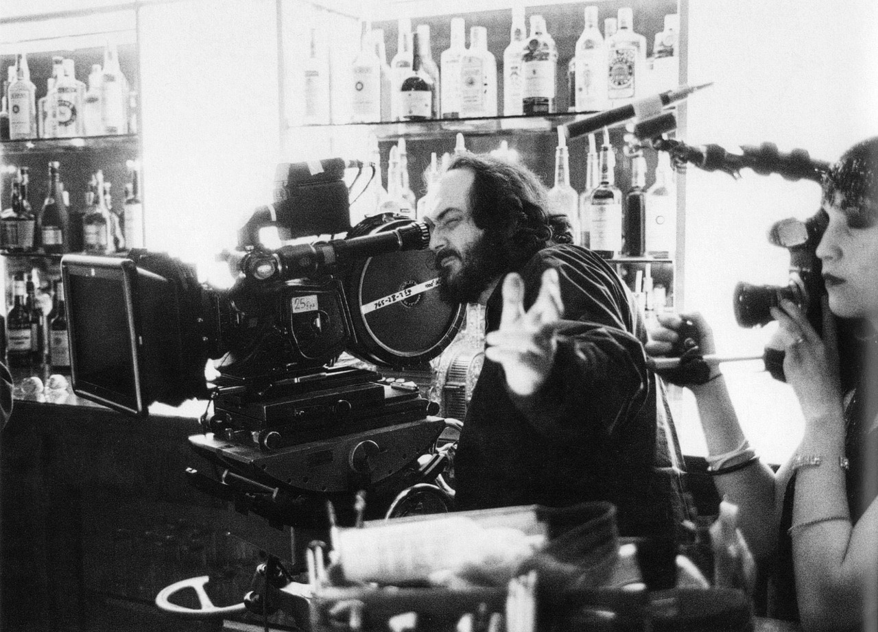 Stanley Kubrick on the set of The Shining