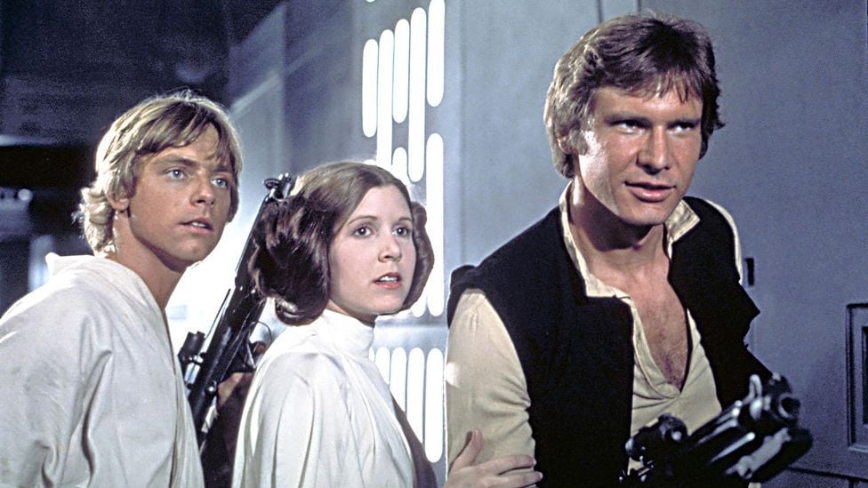 Luke Skywalker, Leia Organa and Han Solo