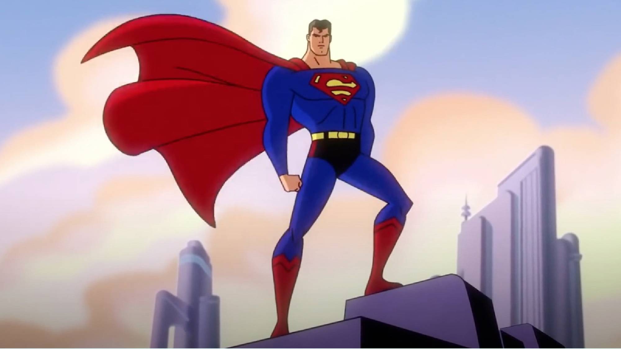 Superman posing in this scene