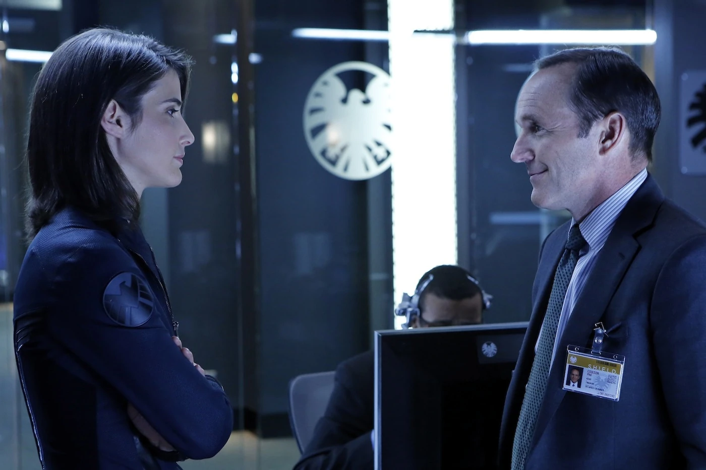 Clark Gregg and Cobie Smulders in Agents of S.H.I.E.L.D.