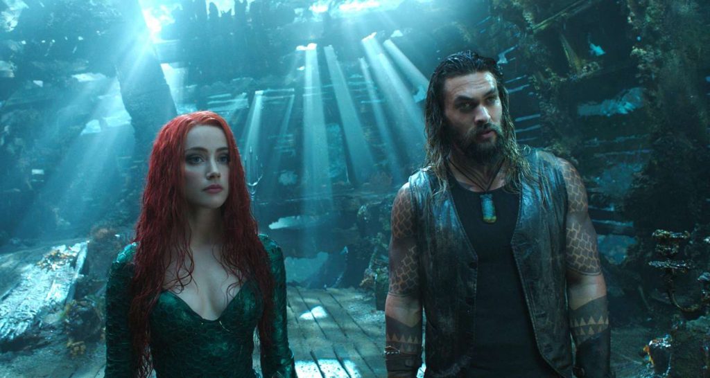Amber Heard and Jason Momoa in 2018's Aquaman