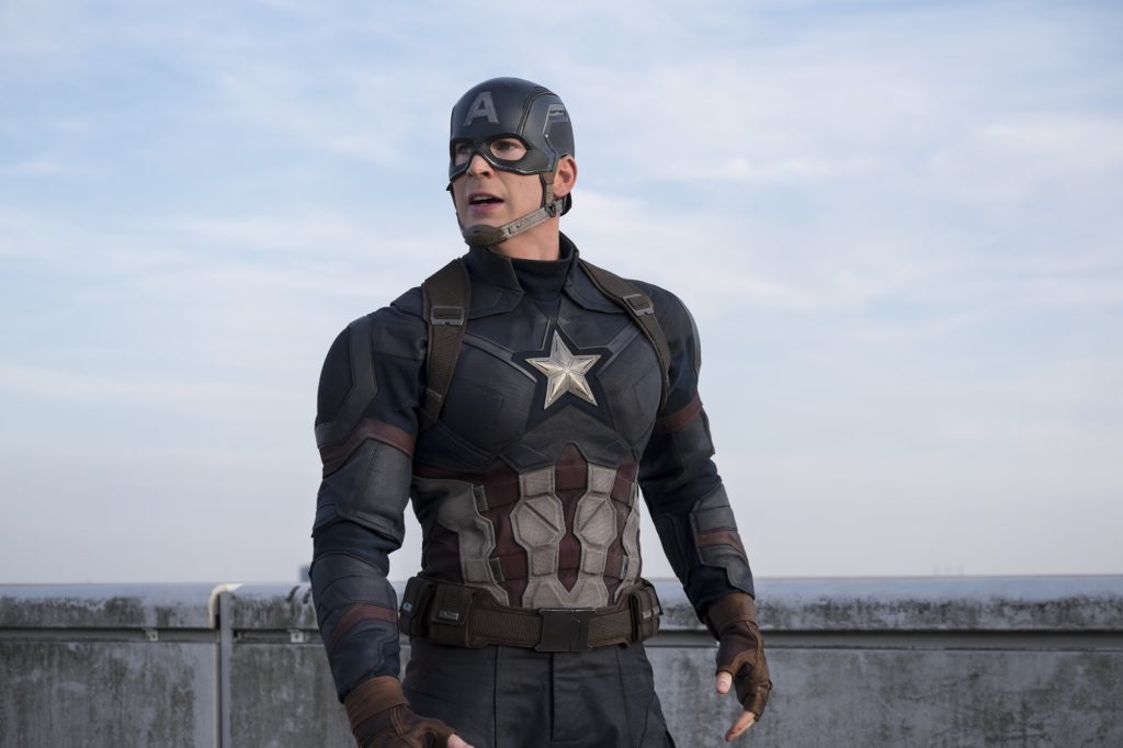 Chris Evans as Captain America in MCU