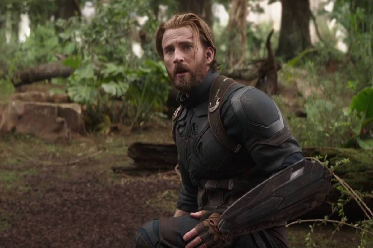 Chris Evans as Captain America in a still from Avengers: Infinity War