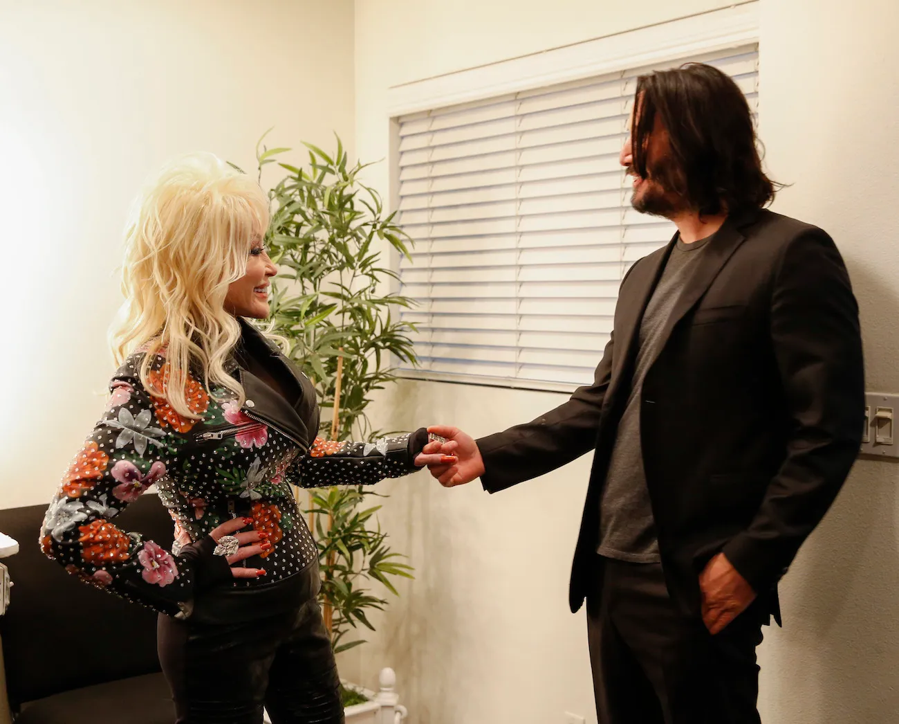 Dolly Parton and Keanu Reeves