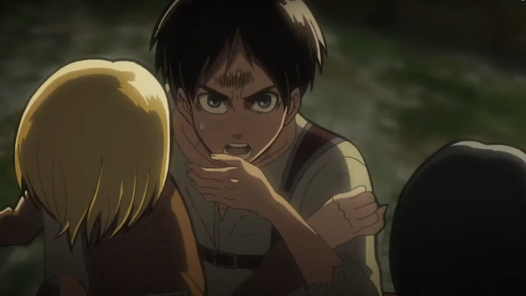 Eren Jaeger bites his hand