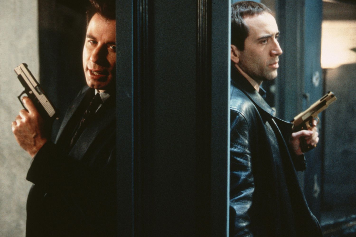 John Travolta and Nicholas Cage in Face/Off