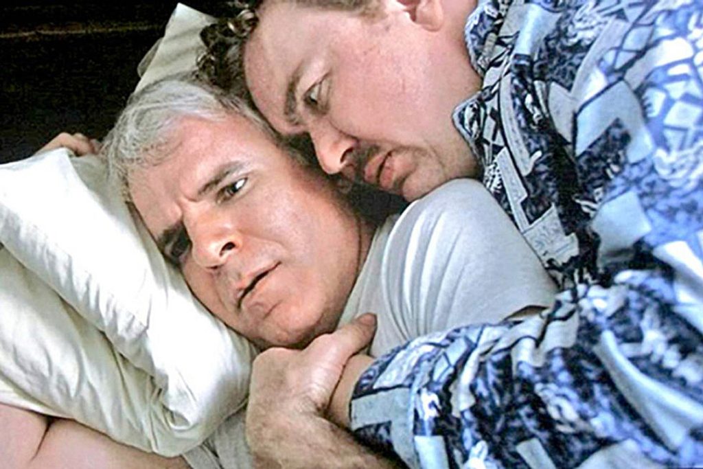 A still from Planes, Trains and Automobiles