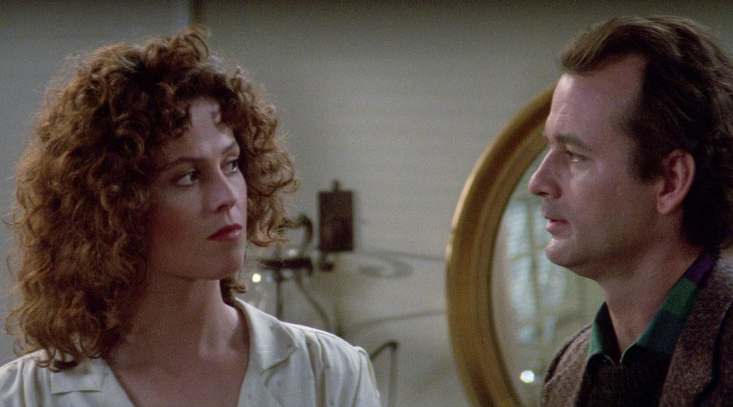 Bill Murray and Sigourney Weaver in Ghostbusters (1984)