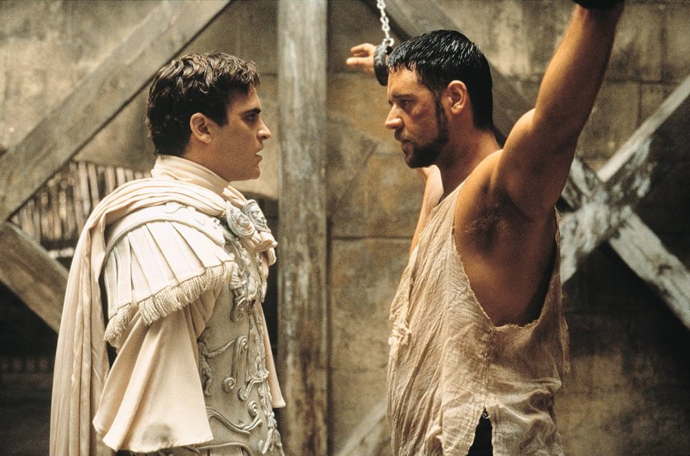 Joaquin Phoenix and Russell Crowe in Gladiator