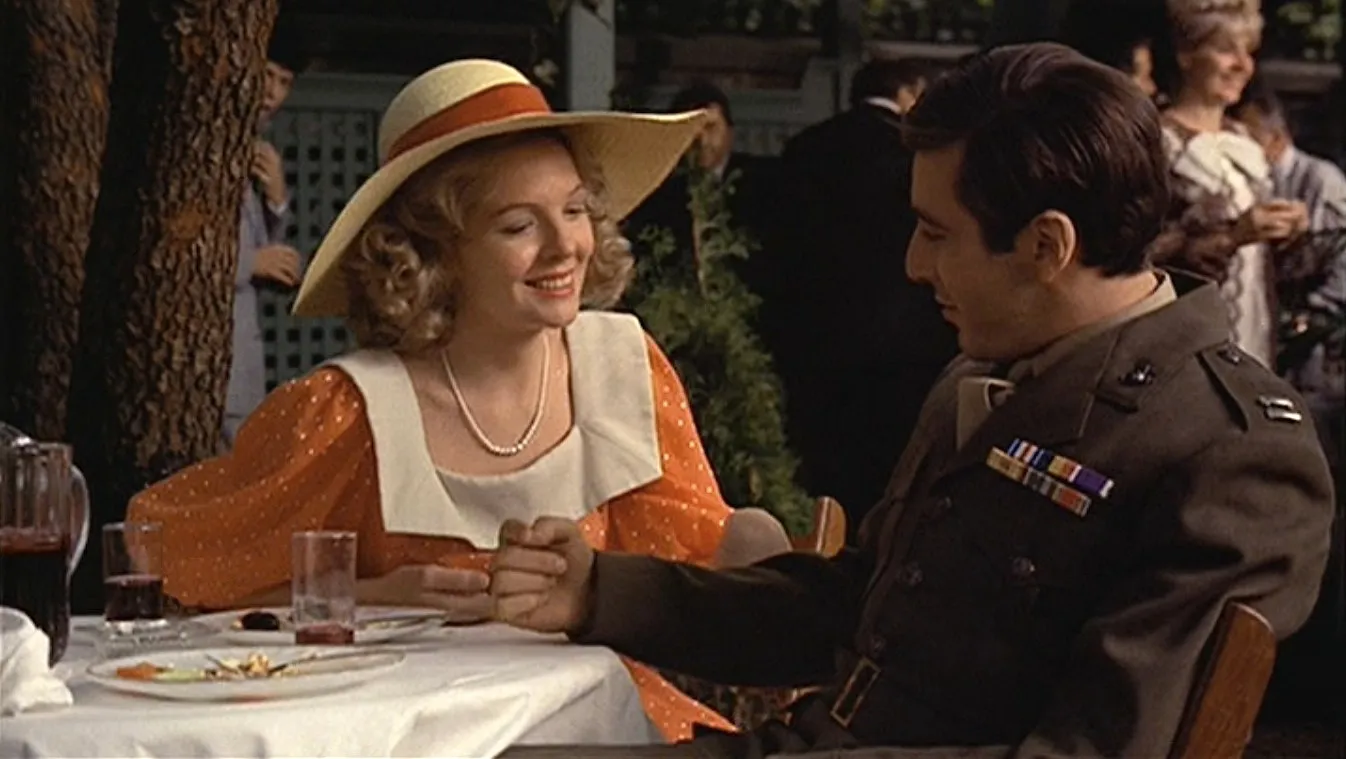 Diane Keaton and Al Pacino in The Godfather