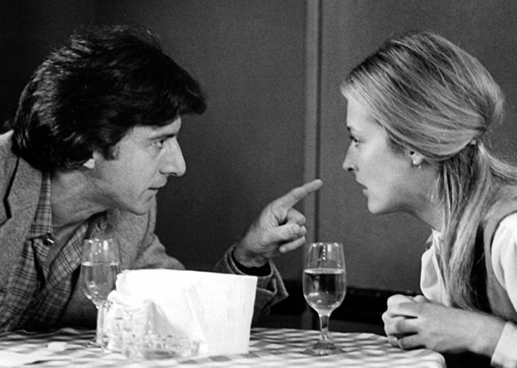 Meryl Streep and Dustin Hoffman in a still from Kramer vs Kramer (1979)