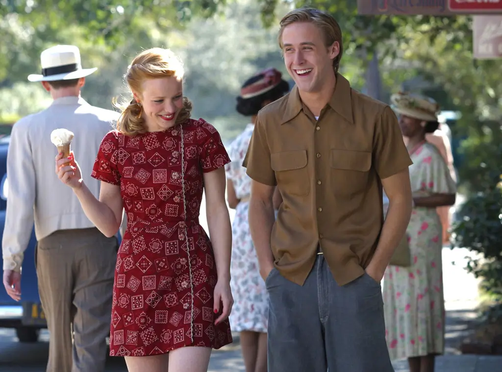 Rachel McAdams with Ryan Gosling in a still from The Notebook (2004)