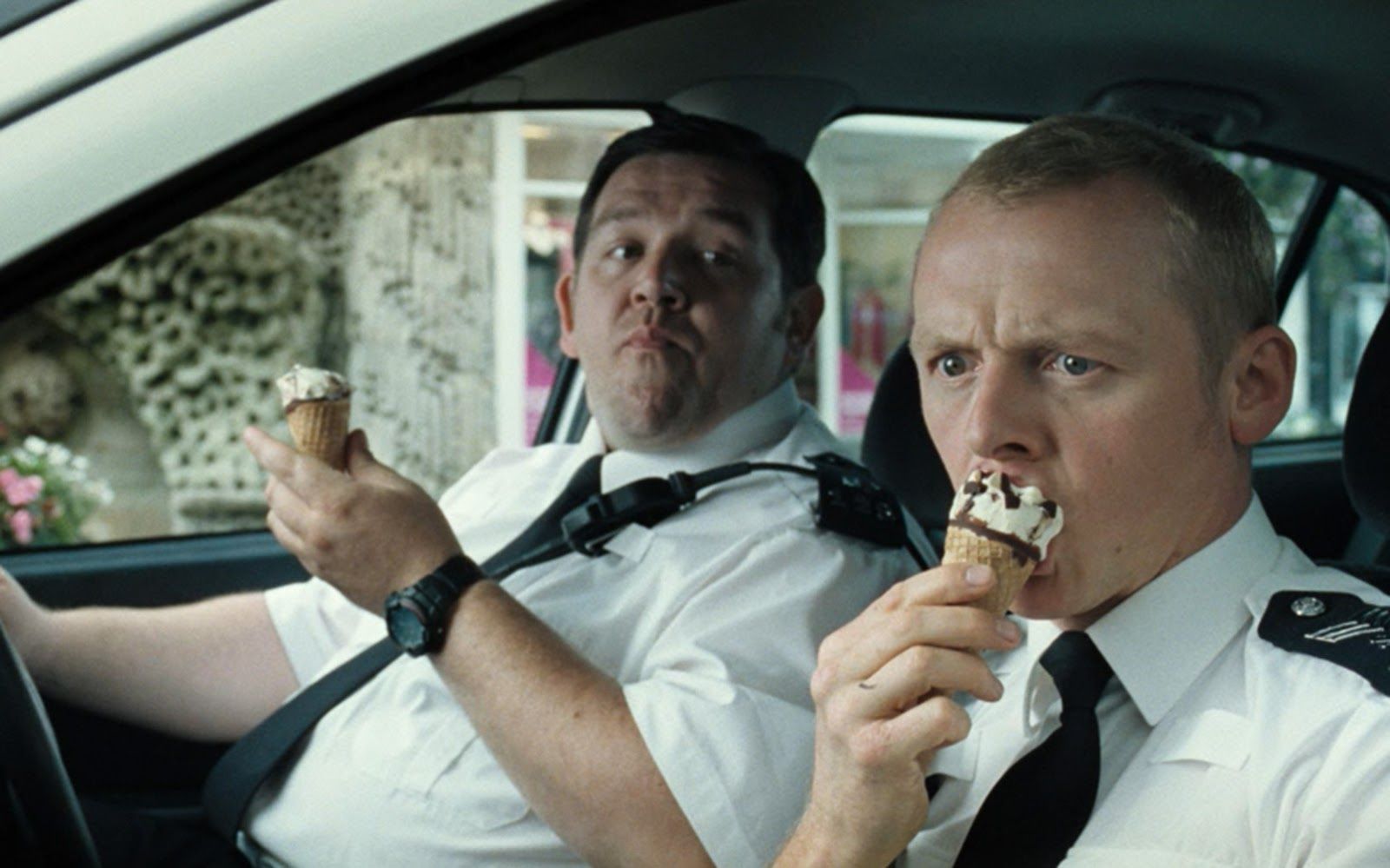 Edgar Wright and Simon Pegg reunited for Hot Fuzz