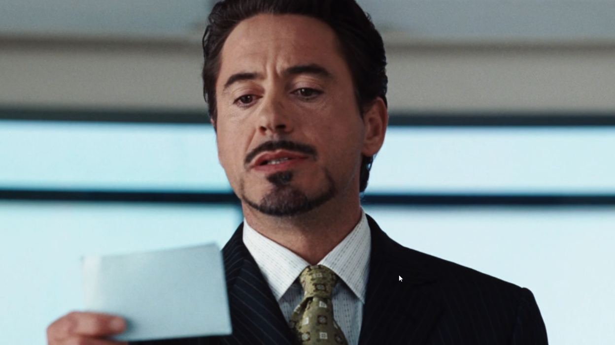 Robert Downey Jr in Iron Man 