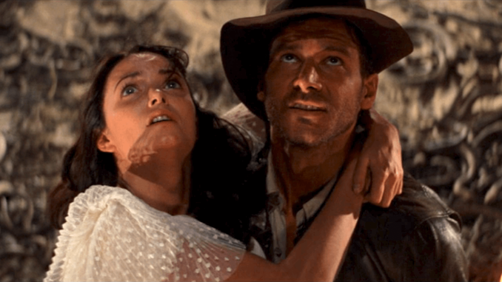 Harrison Ford and Karen Allen in Raiders of the Lost Ark