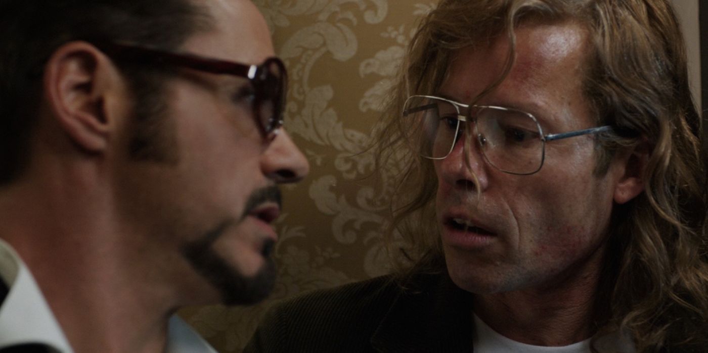 Robert Downey Jr. and Guy Pearce in Iron Man 3