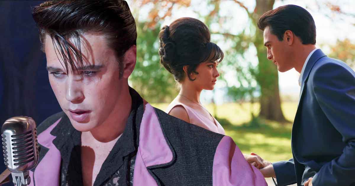 Kaia Gerber and Jacob Elordi as Elvis and Priscilla Presley