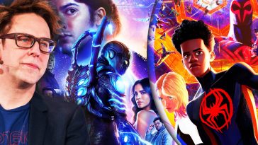 james gunn's blue beetle beats spider-man: across the spider-verse for rare streaming record